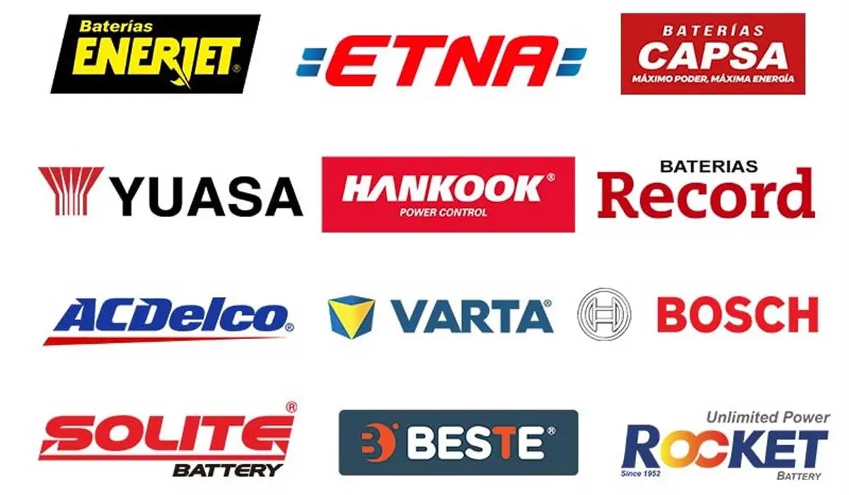 Logos de marcas de baterías para carro
